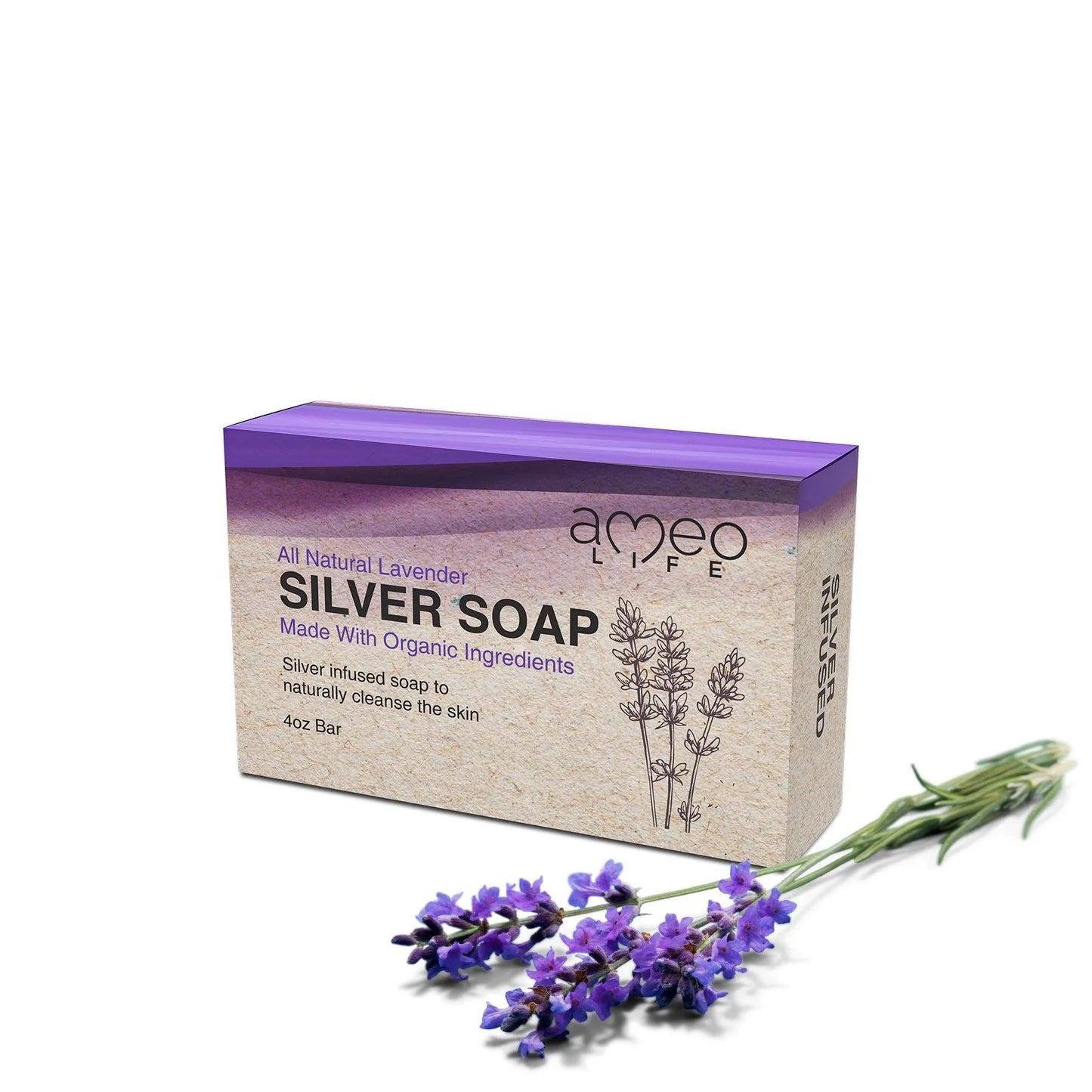 SILVER SOAP, ORGANIC LAVENDER 4 OZ BAR