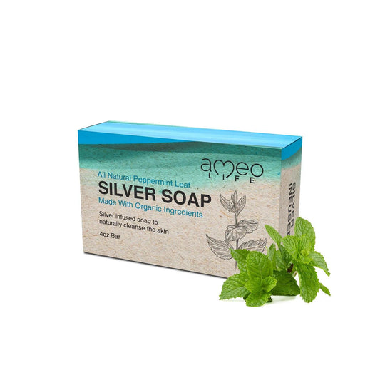 SILVER SOAP, ORGANIC PEPPERMINT 4 OZ BAR